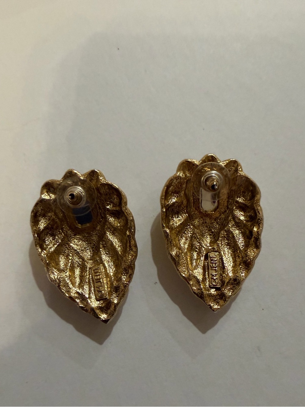 Vintage M. Lent pierced statement earrings. - Picture 7 of 7
